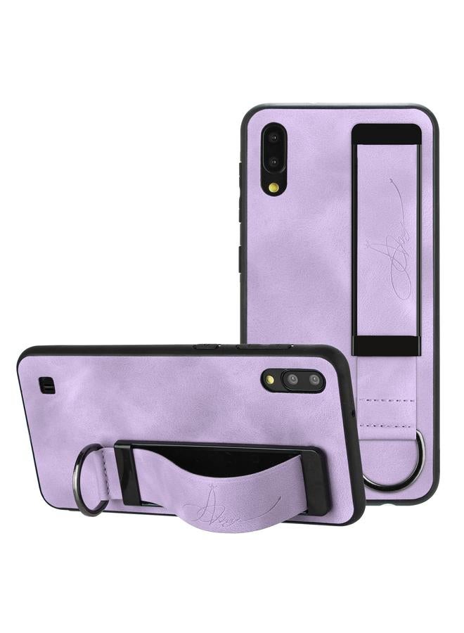 اس-توب جراب خلفي من الجلد مع حامل سوار المعصم لهاتف Samsung Galaxy A10 / M10 - Image 1