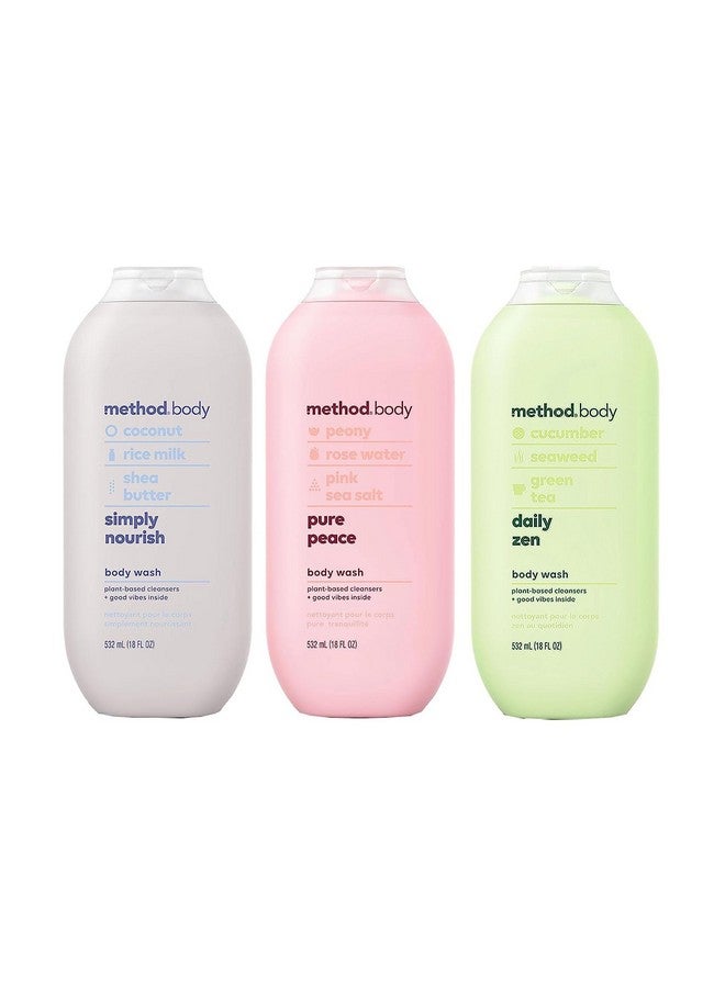 Method Daily Lotion Daily Zen, Pure Peace, Simply Nourish 18 FL Oz each (Variety Pack) - Image 1
