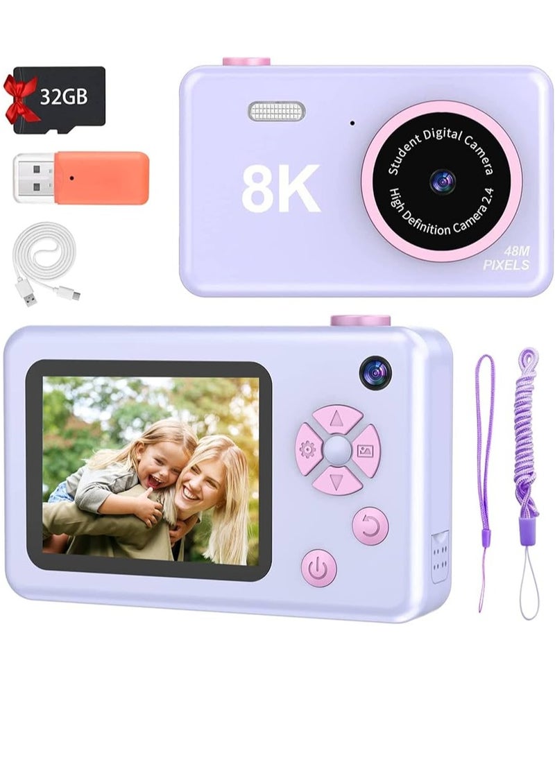 Generic 8K Rechargeable Mini Camera for Students Digital Camera for Kids Girls Boys  - Image 1