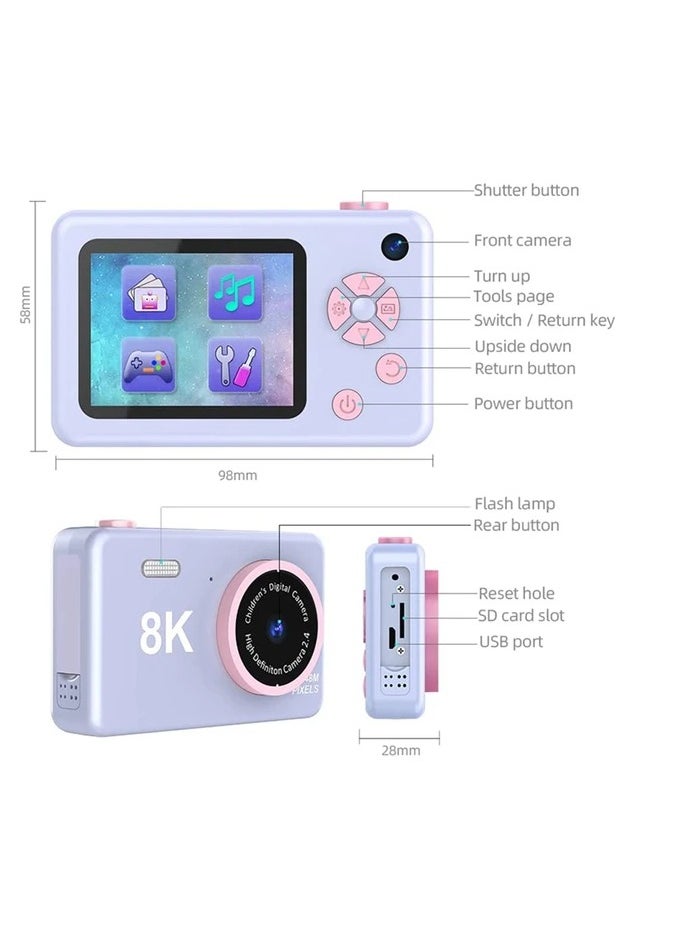Generic 8K Rechargeable Mini Camera for Students Digital Camera for Kids Girls Boys  - Image 3