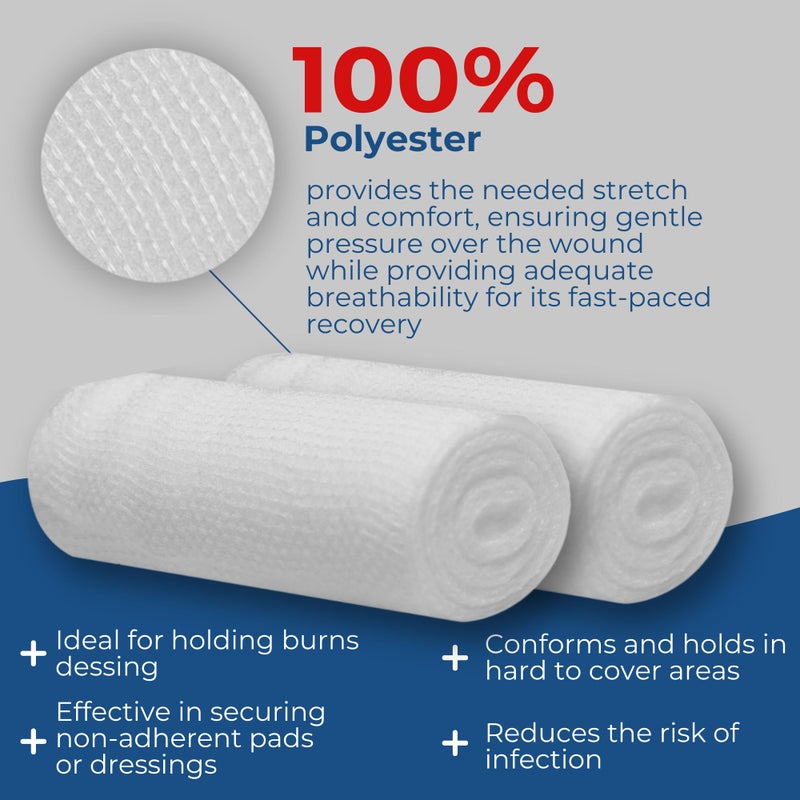 Gauze Care Gauze Rolls 2 inch Pack of 24 â€“ Premium Quality Lint and Latex-Free Rolled Gauze 2 inches x 4.1 Yards - Conforming Stretch Bandages Designed for Effective Wound Care & Comfort - Image 3