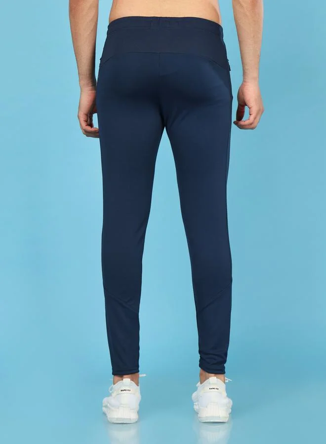 تكنوسبورت Technosport Men Solid Slim Fit Track Pants