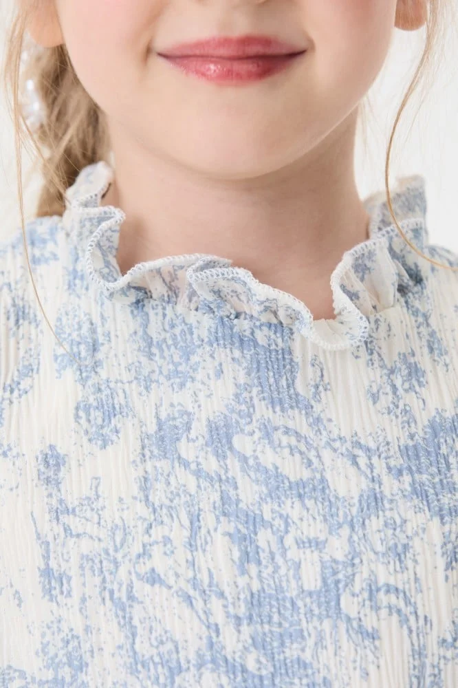 Tenda Printed blouse with ruffle details