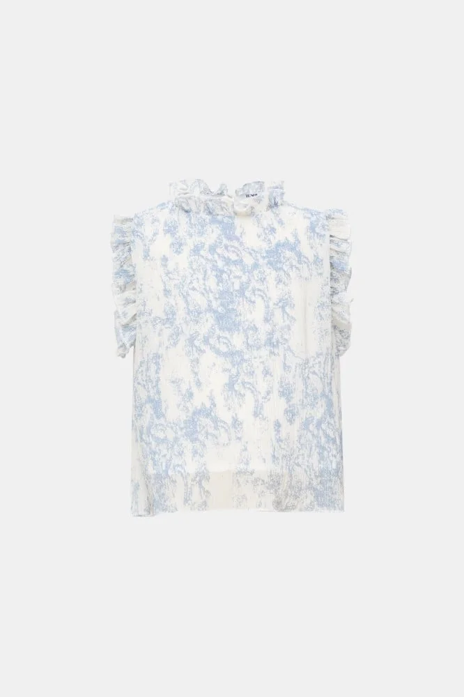 Tenda Printed blouse with ruffle details