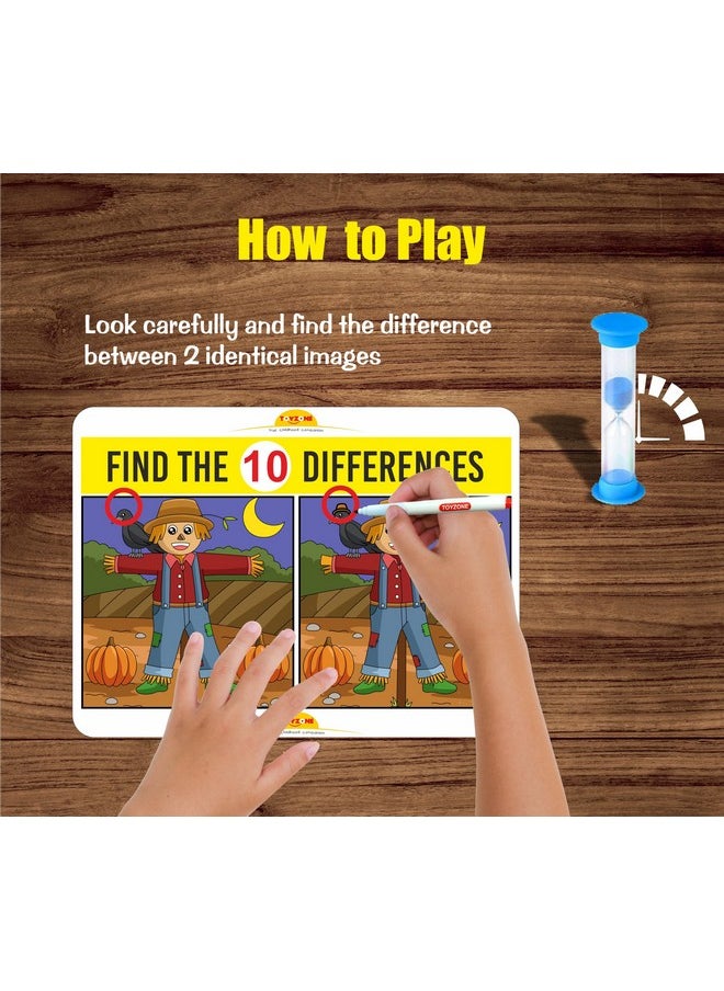 Toy Zone Toyzone Spot The Differences | Find The Difference Game | Brain Games | Early Learner Educational Game | Matching Game | Great for Home, Road Trip, Travel, Camping - Best Gift for Kids Ages 3+  - Image 3