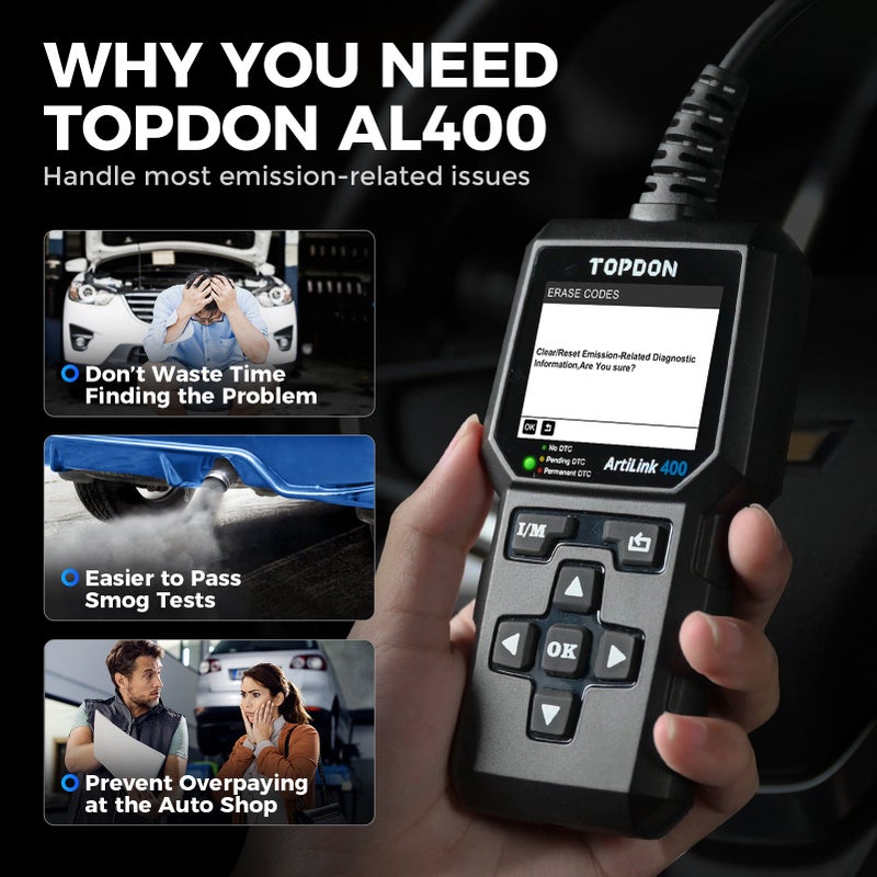 Topdon ArtiLink400 OBD2 Code Reader For Cars - Image 2