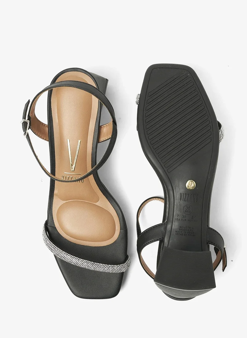 VIZZANO Black Women’s Slip-On Sandals – Comfortable Casual Footwear for Girls & Women for Women | Best Price UAE