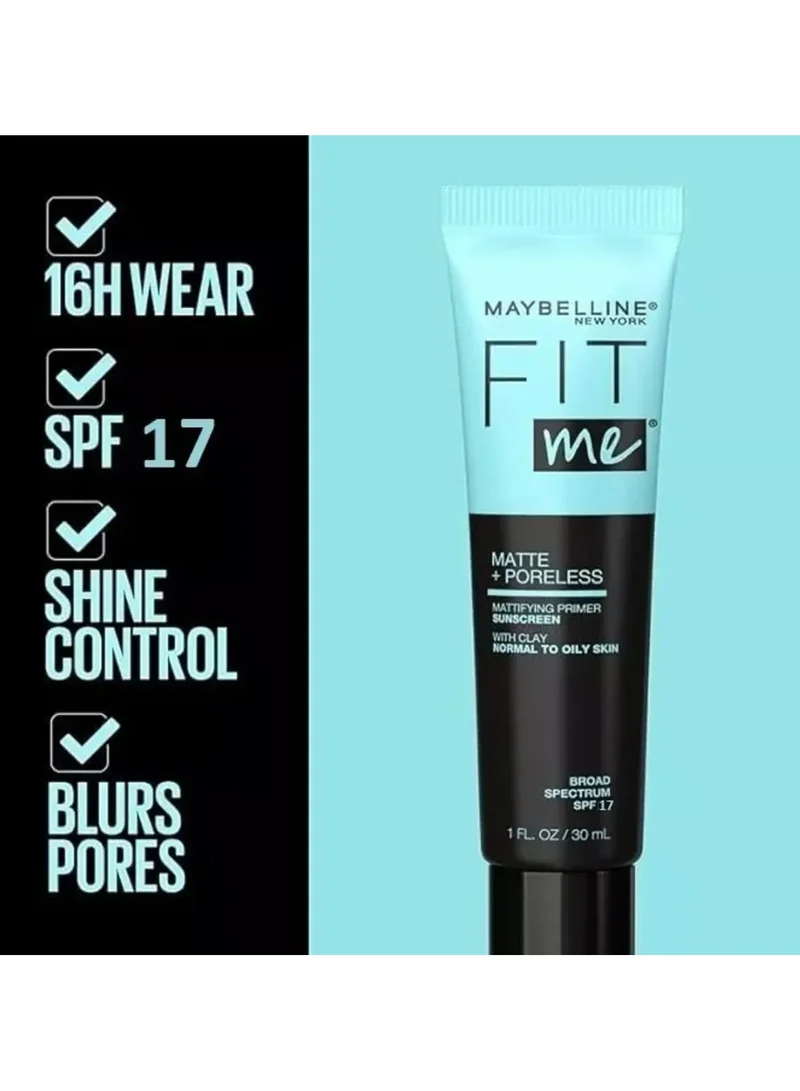 MAYBELLINE NEW YORK Fit Me Matte + Poreless Primer SPF 17 – 30ml