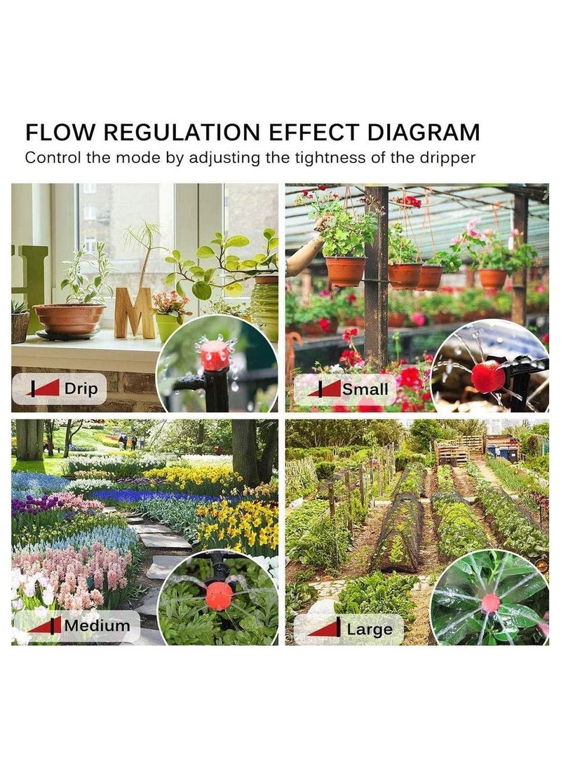 إيروريكس أطقم الري بالتنقيط 25 متر ملحقات ري الحدائق ، خرطوم توزيع نظام سقي النبات ، مجموعة سقي خرطوم حديقة النباتات ذاتية الصنع - Image 4