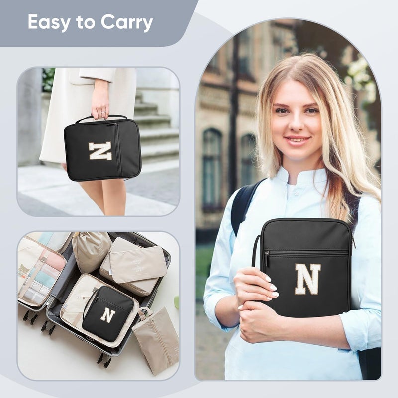 Fruobeyla Pin Display Bag, Letter PU Pin Trading Book with 8 Pages, Waterproof Enamel Pins Holder Board, Suitable as Pin Collection Display Case, N - Image 3