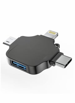 Male to USB Female Adapter OTG Cable Compatible with iPhone Micro A Type C Android Thunderbolt3 Port Adaptador Connector Microusb USBC Cell Phone Camera,2.0 Flash