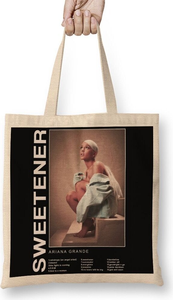 Baskı Dükkanı Print Shop Ariana Grande Sweetener Tote Bag Long Handle 