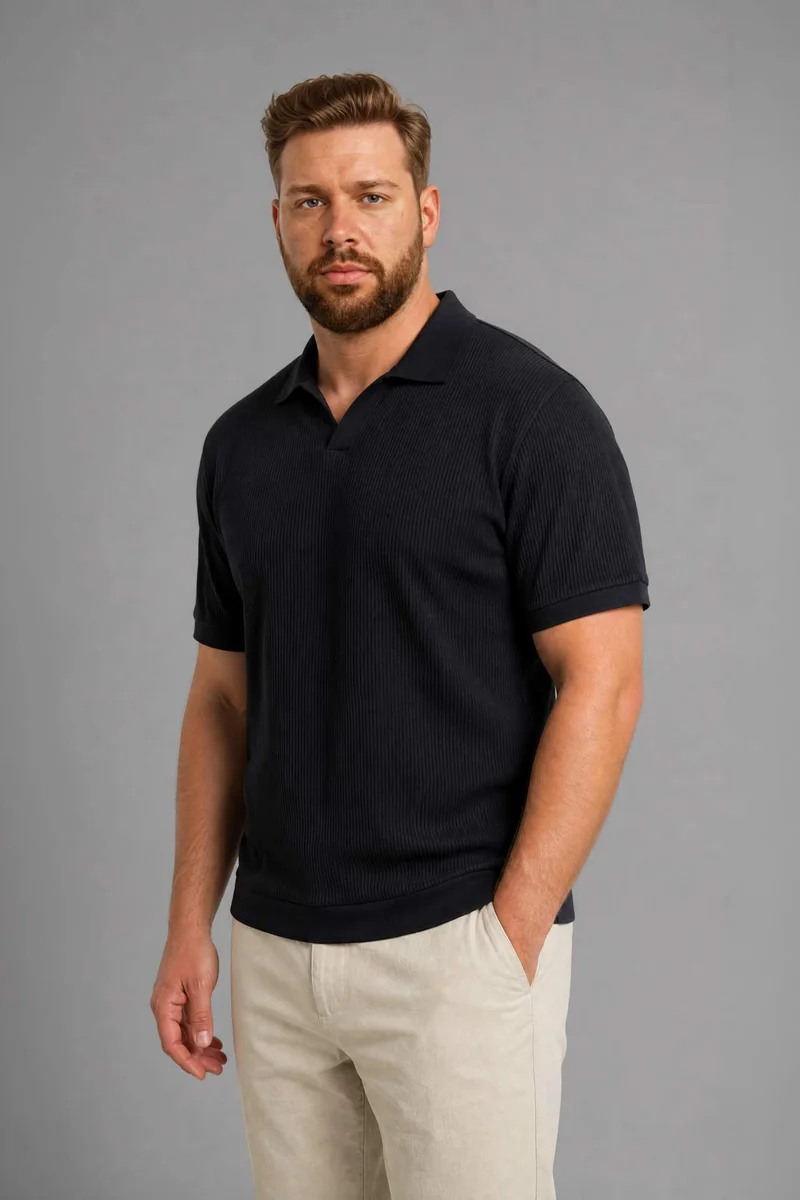 ديفاكتو Regular Fit Short Sleeve Polo T-Shirt