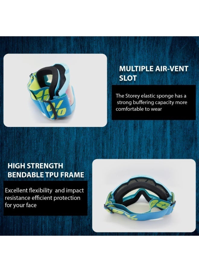 KOWVOWZ Motorcycle Glasses, Motorbike Glasses Motocross Goggles MTB Glasses Off Road Dirt Bike Motorcycle Helmets Goggles Ski Sport Glasses Mountain Bike Goggles Motocross Goggles - Image 4