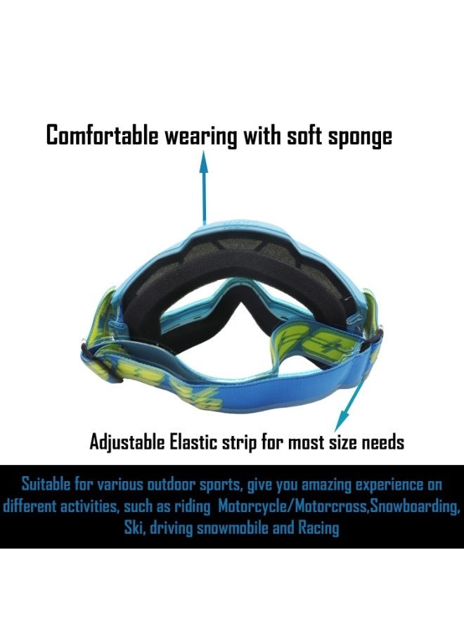 KOWVOWZ Motorcycle Glasses, Motorbike Glasses Motocross Goggles MTB Glasses Off Road Dirt Bike Motorcycle Helmets Goggles Ski Sport Glasses Mountain Bike Goggles Motocross Goggles - Image 5