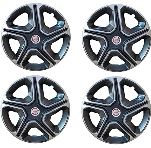 CARIZO® - Hotwheelz 15 Inch Wheel Cover | Granite Grey & Silver Colour | 15 Inch Cars Wheel Cap | Set of 4 Compatible with Toyota Altis All Models - Image 1