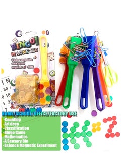 SYOSI Counters Counting Chips Plastic Markers Mixed Colors for Chips, for Family Educational Games, Counting, and Sorting, Science and Educational Activities 100pcs   5 Clear Color  - Image 4