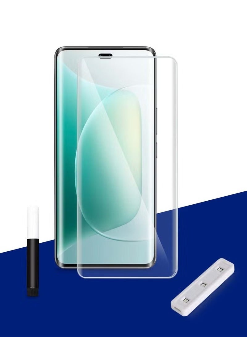 TIGER Honor 300 Pro 5G 2024  Premium Curved Edges UV Full Glue Full Cover Tempered Glass Screen Protector (MSGUCN) - Clear - Image 1