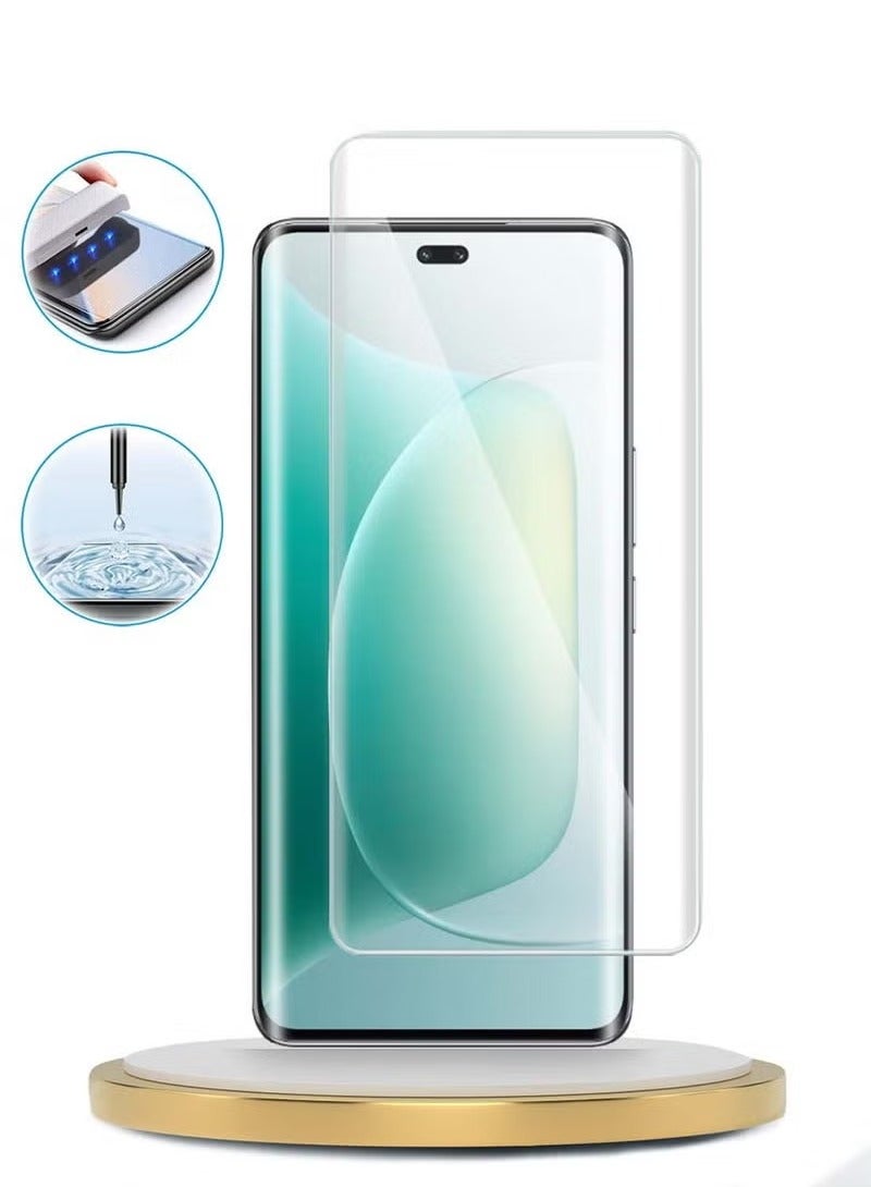 TIGER Honor 300 Pro 5G 2024  Premium Curved Edges UV Full Glue Full Cover Tempered Glass Screen Protector (MSGUCN) - Clear - Image 4