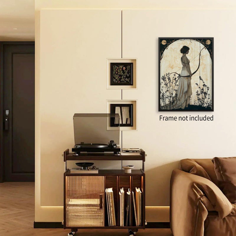Sufeasdf Vintage Greek Mythology Hunting Goddess Artemis Canvas Wall Art Divine Feminine Poster Room Aesthetic Print for Home Bedroom Dorm Wall Decor 12x16in Unframed - Image 4