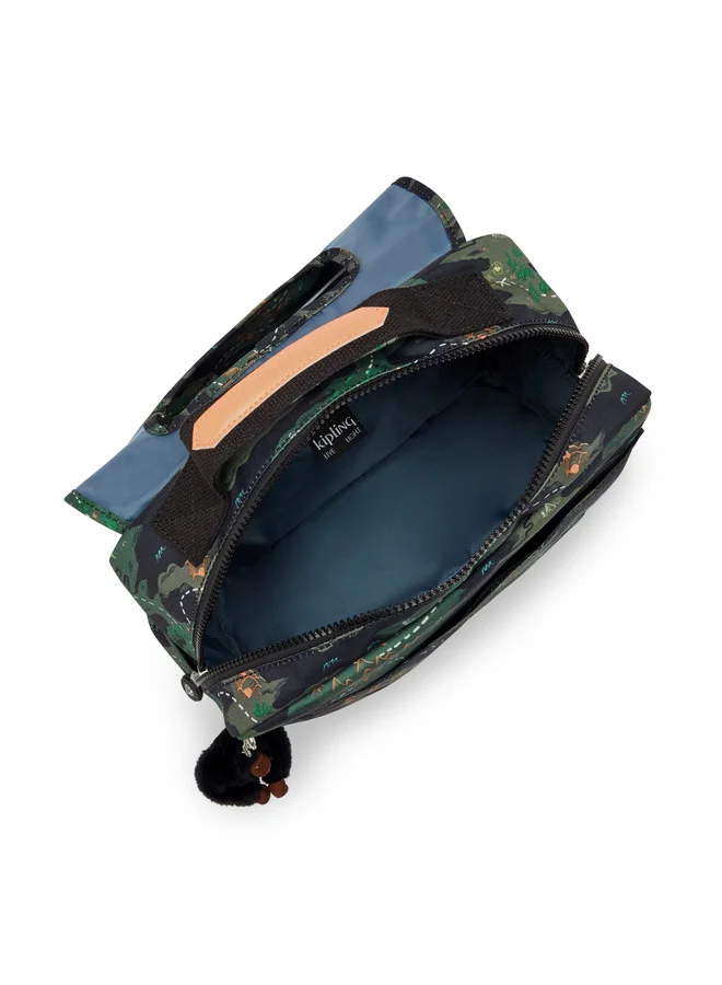 kipling Codie S Camo Treasure Small School Bag With Adjustable Straps