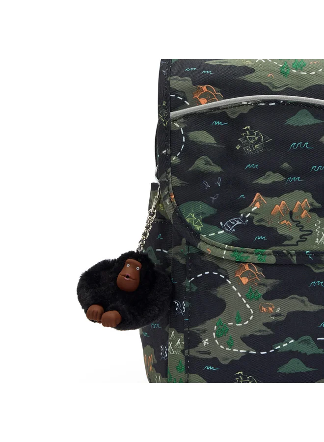 kipling Codie S Camo Treasure Small School Bag With Adjustable Straps