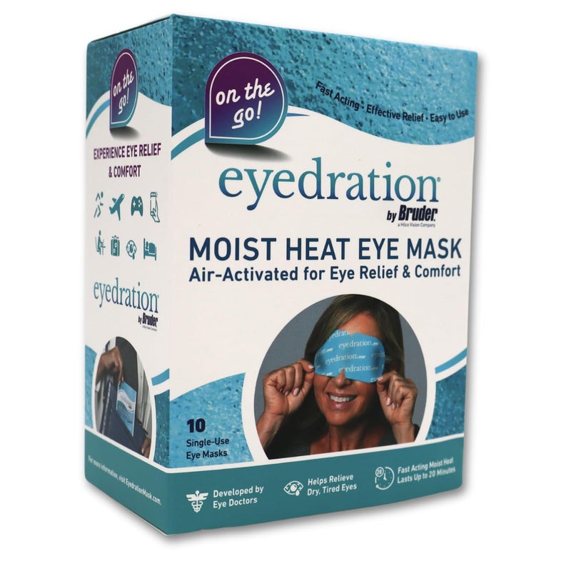 Bruder Air-Activated Eye Steam Mask l Dry Eye Relief l Disposable Heated Eye Mask l Gentle, Soothing and Hydrating l No Microwave Needed l Convenient and Lightweight - 10 Single Use Compresses - Box Version - Image 1