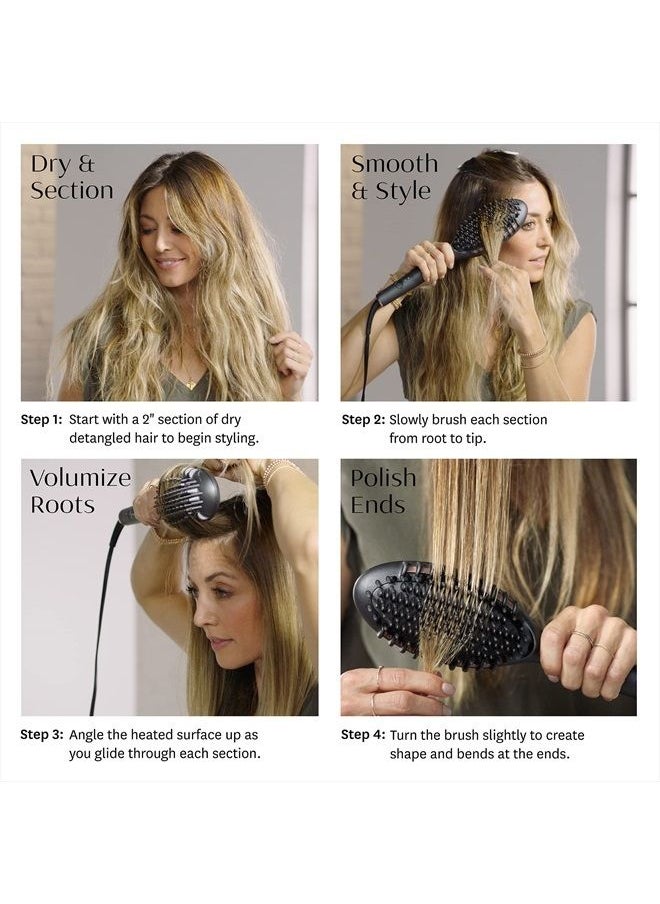 T3 Micro - T3 Edge Heated Smoothing, Styling & Straightening Brush with Ion Generator, 3 Heat Settings, Custom-Blend Ceramic Surface - Image 1