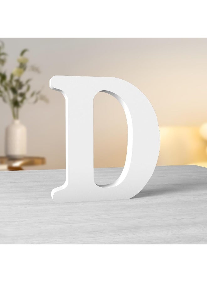 TPGP 6-Inch White Wood Letters - Unfinished Decorative Standing Letters for Wall Decor and Craft Projects - Image 1