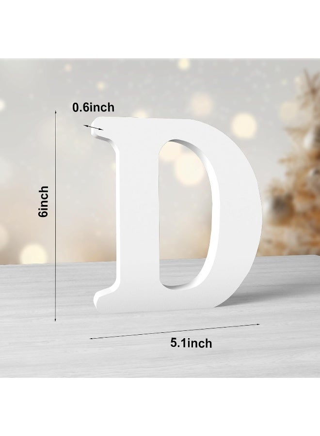TPGP 6-Inch White Wood Letters - Unfinished Decorative Standing Letters for Wall Decor and Craft Projects - Image 2