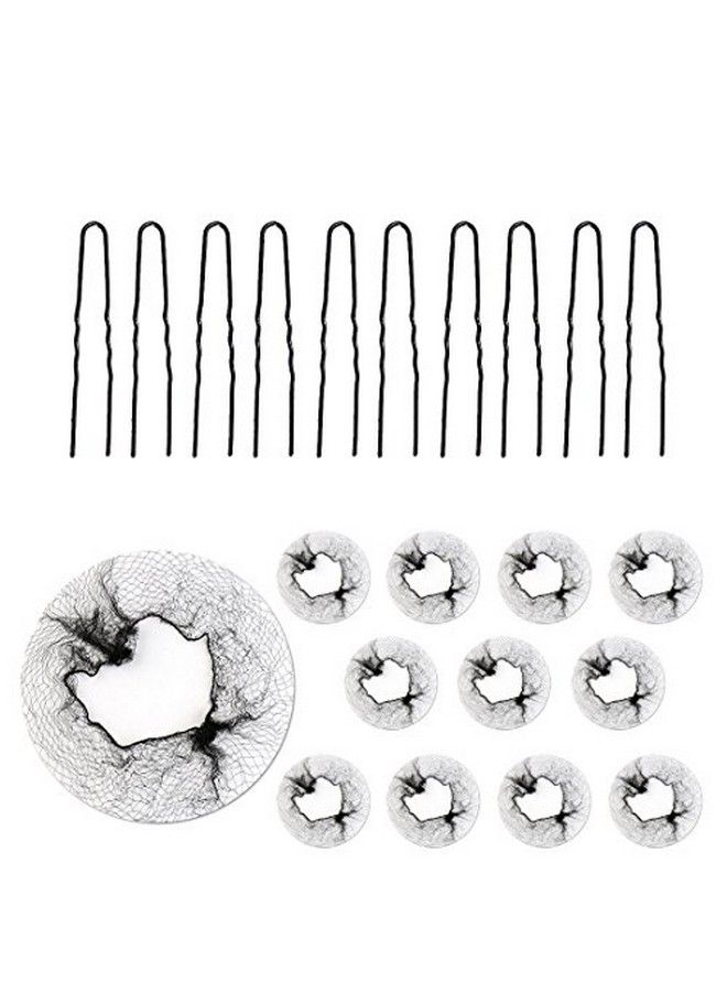 Rapidsflow إكسسوارات الشعر تصفيف الشعر بشبكة جودا؛ غطاء جودا؛ غطاء كعكة أسود 12 شبكة جودا - Image 1