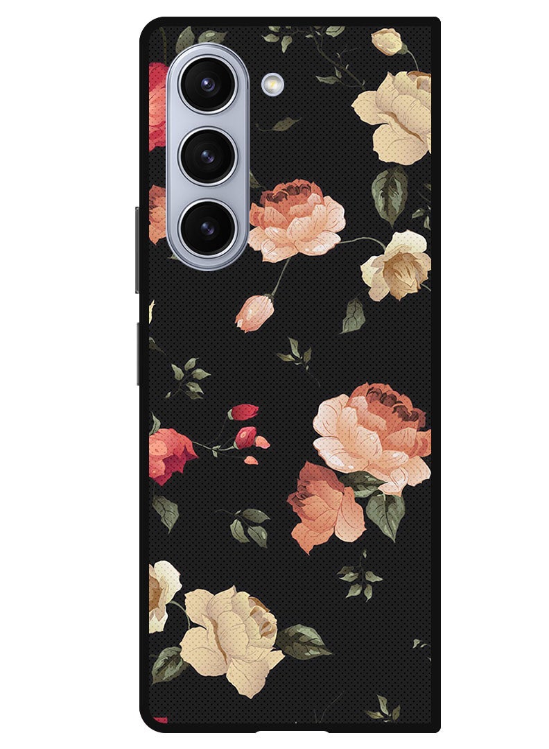 Theodor Protective Case Anti Scratch Shock Proof Bumper Cover For Samsung Galaxy Z Fold 5 Colourful Lotus - Image 1