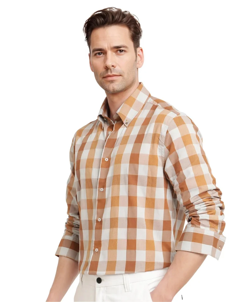 Rare Rabbit Men's Regular Fit Checks Shirt