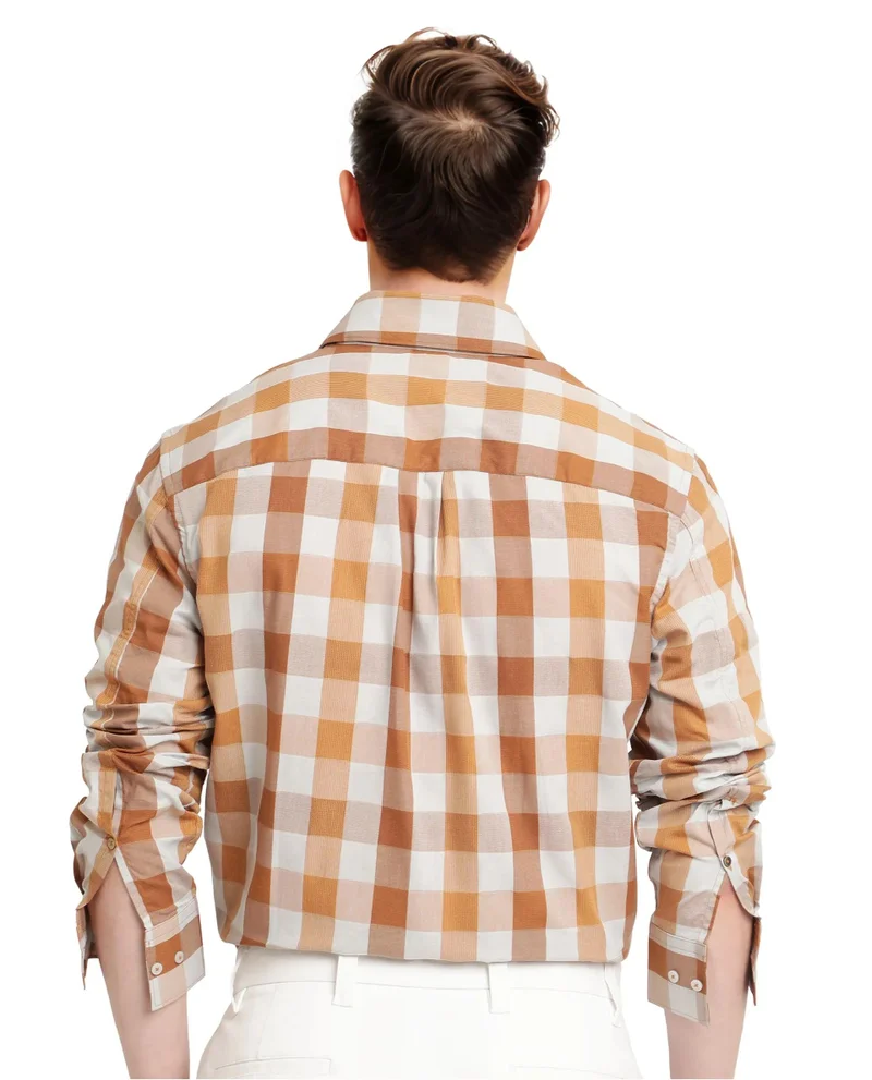Rare Rabbit Men's Regular Fit Checks Shirt
