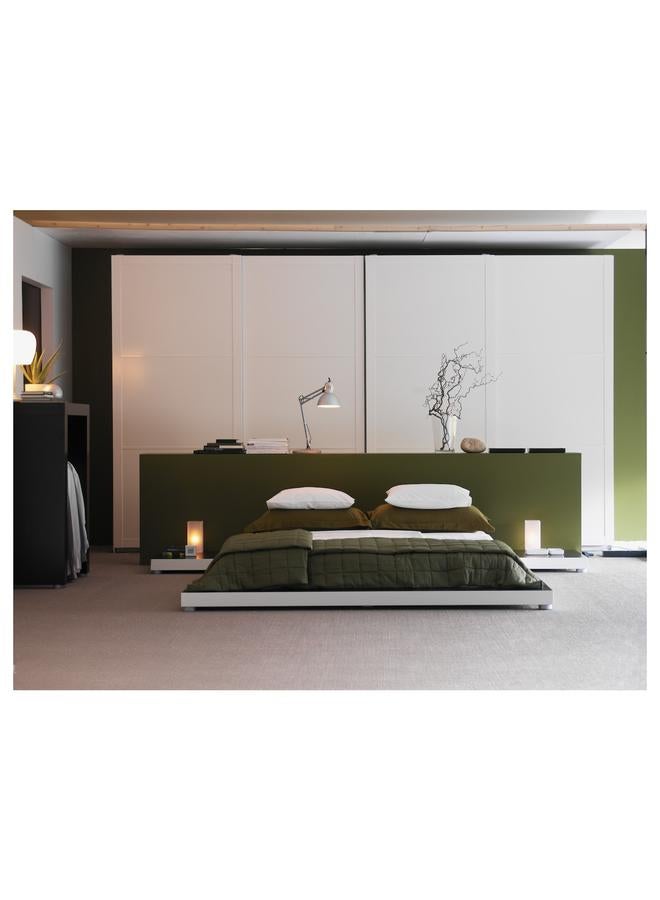 زبون مصباح طاولة زجاجي أبيض مصنفر، 22 سم - Image 3