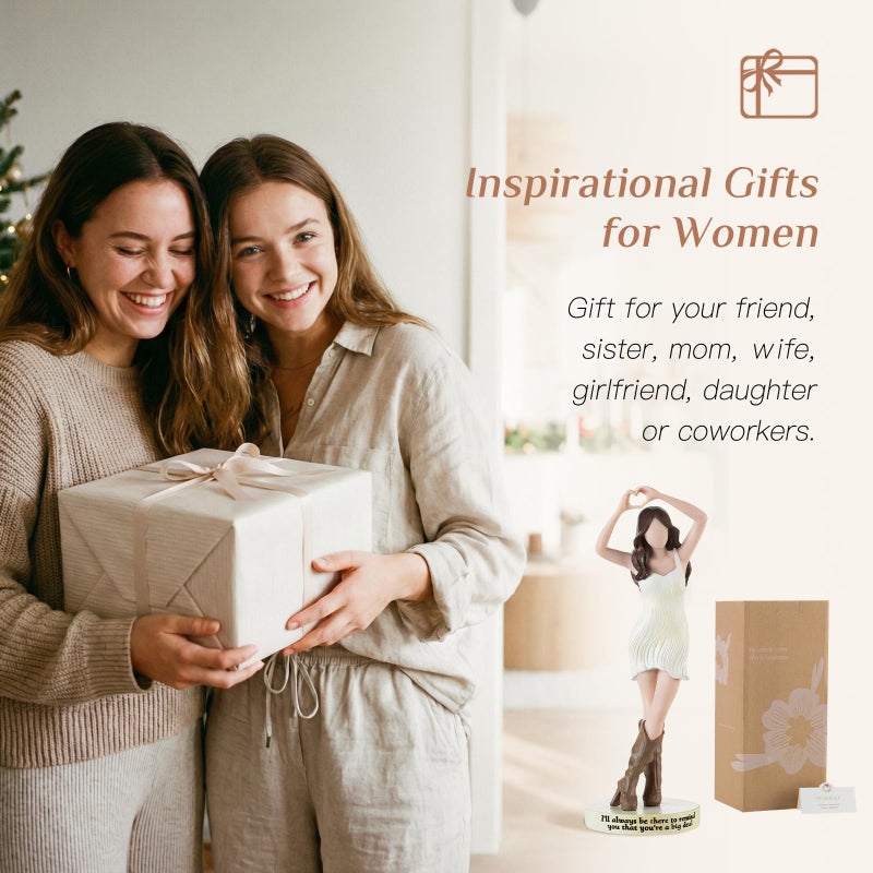 Storieme Best Friend Figurines Gifts for Women: Taylor Inspired Emotional Support Inspirational Gift for Teen Girls - Long Distance Friendship Soul Sister Gifts for Birthday - Image 3
