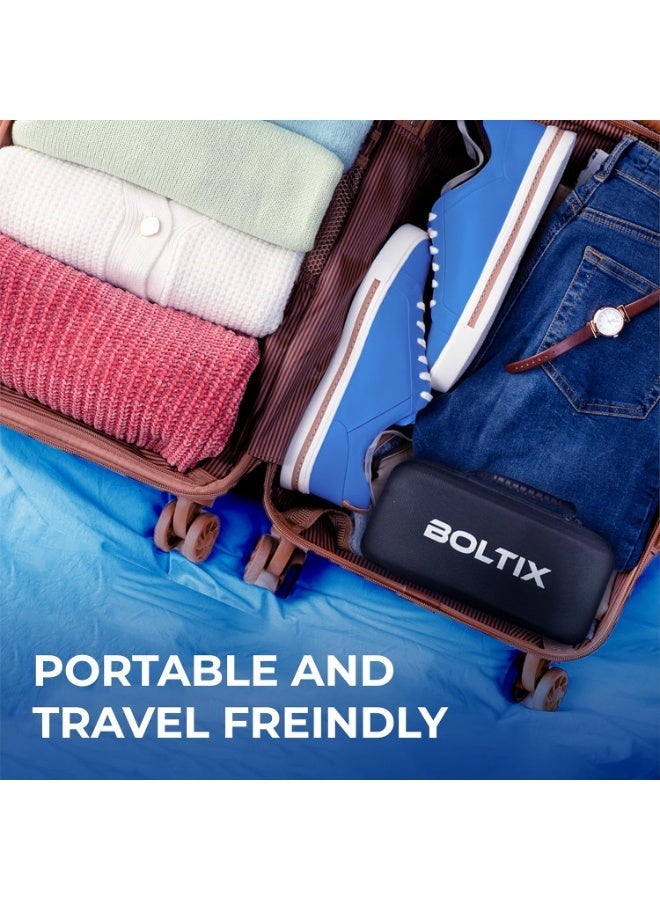 BOLTIX شطاف السفر المحمول من بولتيكس مع كيس ماء سعة 2.5 لتر - شطاف صحي شخصي قابل لإعادة الشحن للتخييم والاستخدام في الهواء الطلق والحمام (كيس بلاستيكي 2.5 لتر (قابل للطي)) - Image 2
