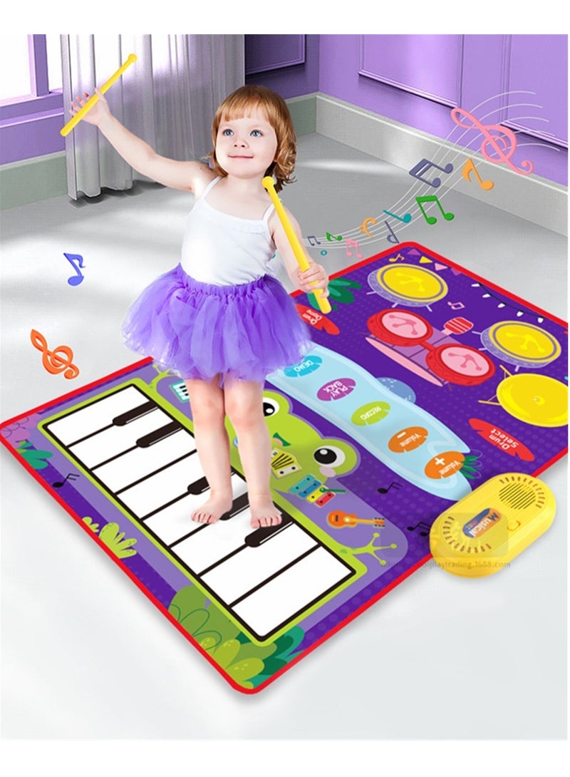 50*80cm children's early education drum music blanket touch piano mat jazz drum educational toy  - Image 3