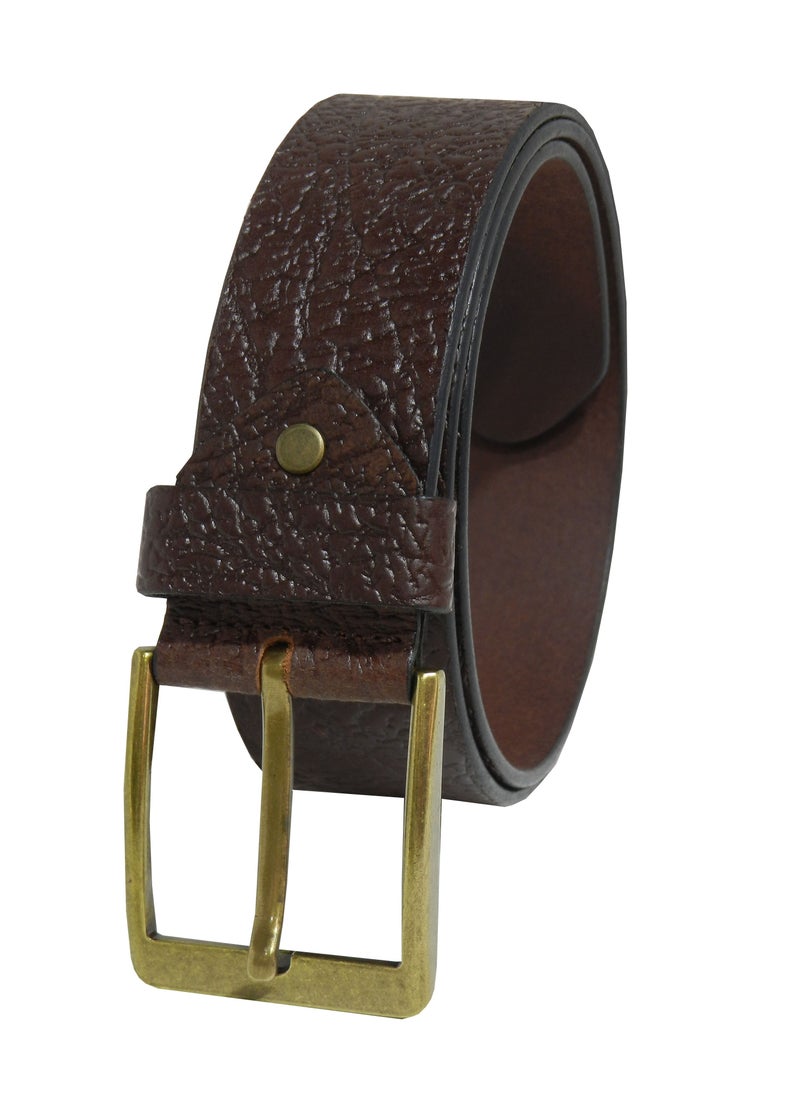 LAVERI LEATHER GENUINE LEATHER 45 MM CASUAL JEANCE BELT FOR MENS IN BROWN  - Image 4