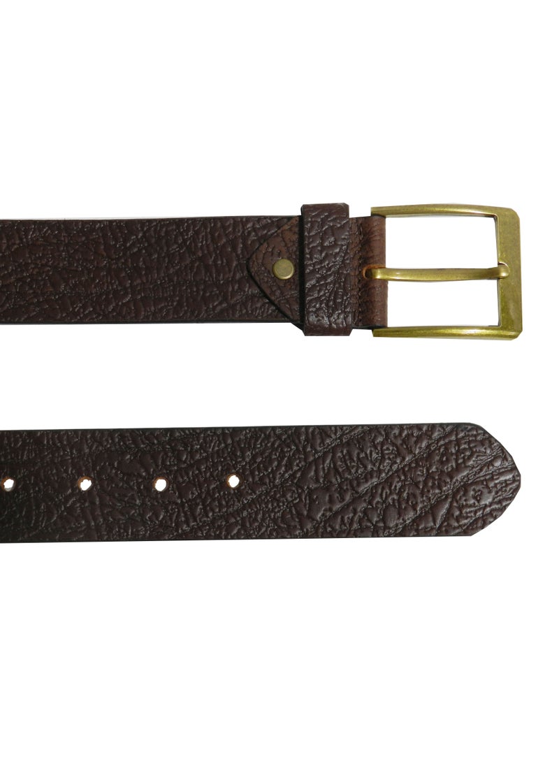 LAVERI LEATHER GENUINE LEATHER 45 MM CASUAL JEANCE BELT FOR MENS IN BROWN  - Image 5