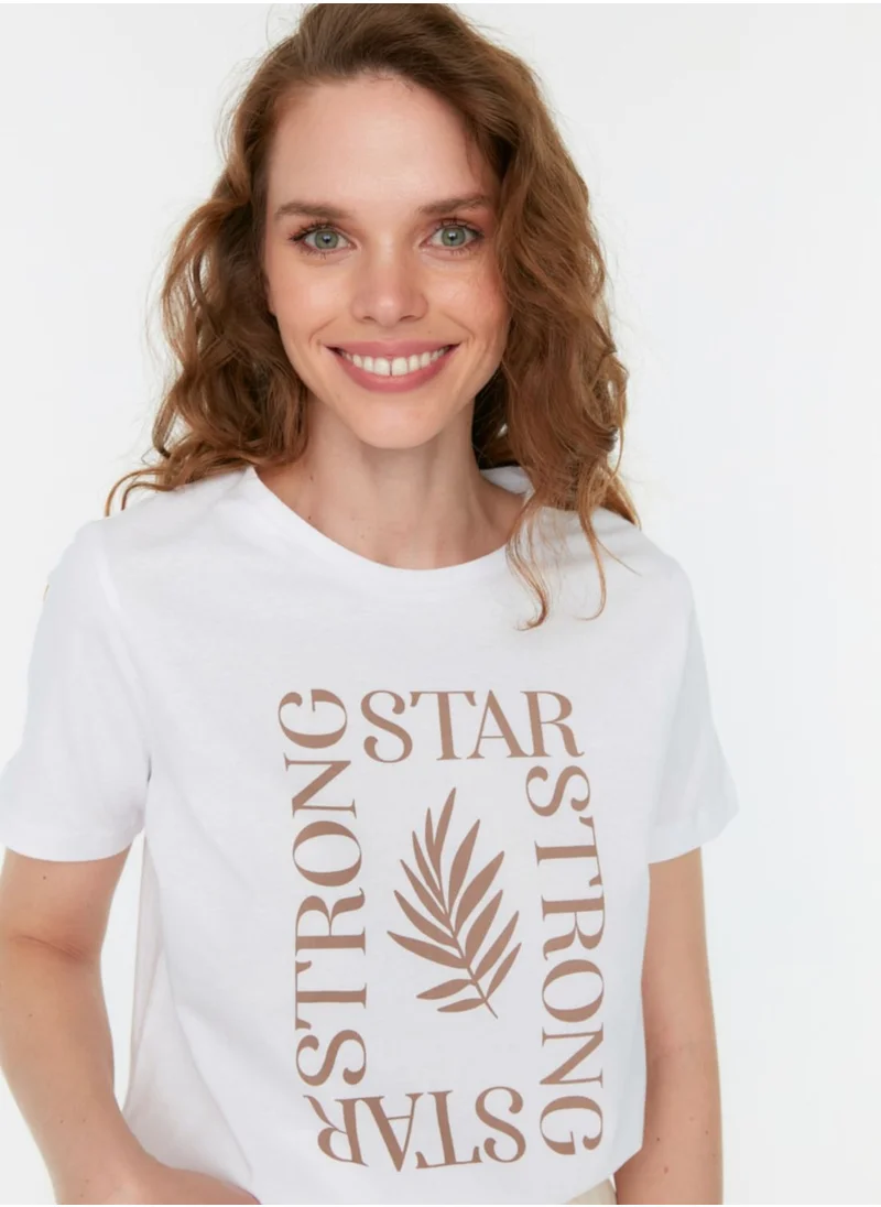 trendyol Crew Neck Graphic T-Shirt