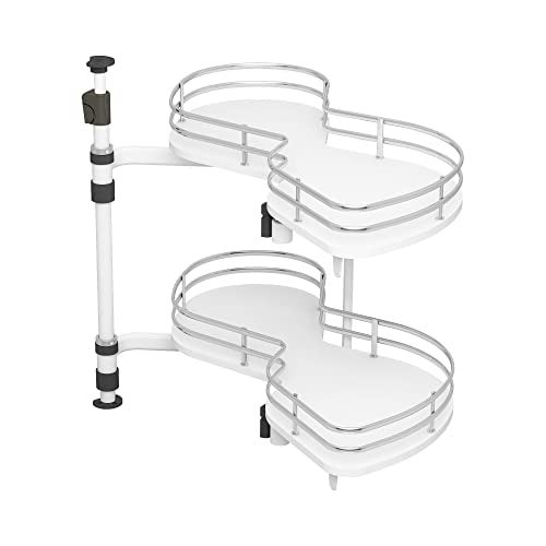 VADANIA Right Swing Pull Out Organizer for 32" Blind Corner Kitchen Cabinet, 2 Tiers Swing Tray, Soft Close, Right Handed Open - Image 1