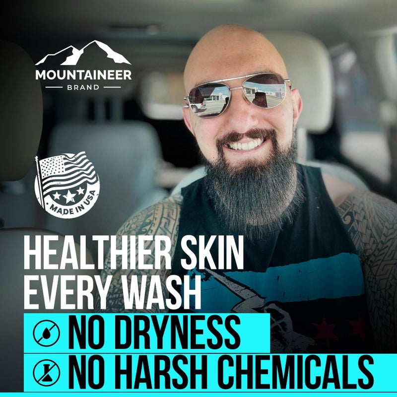 Mountaineer Brand Natural Bald Head Shampoo with Fresh & Natural Scent | Daily Scalp & Face Soap Wash | Bald Head Care for Men | Made in West Virginia | Cleanse | 4oz - Image 3