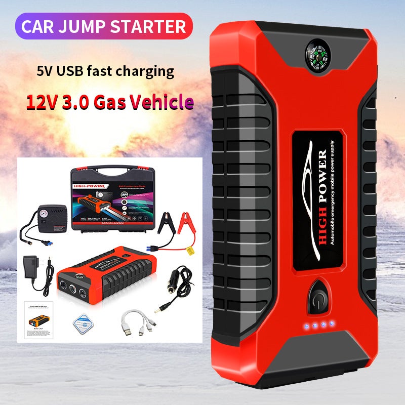 Car Emergency Start Power Supply 12V Medium And Thin Car Start Ignition Charging Treasure With Sos Light Rescue Power Supply - Image 2
