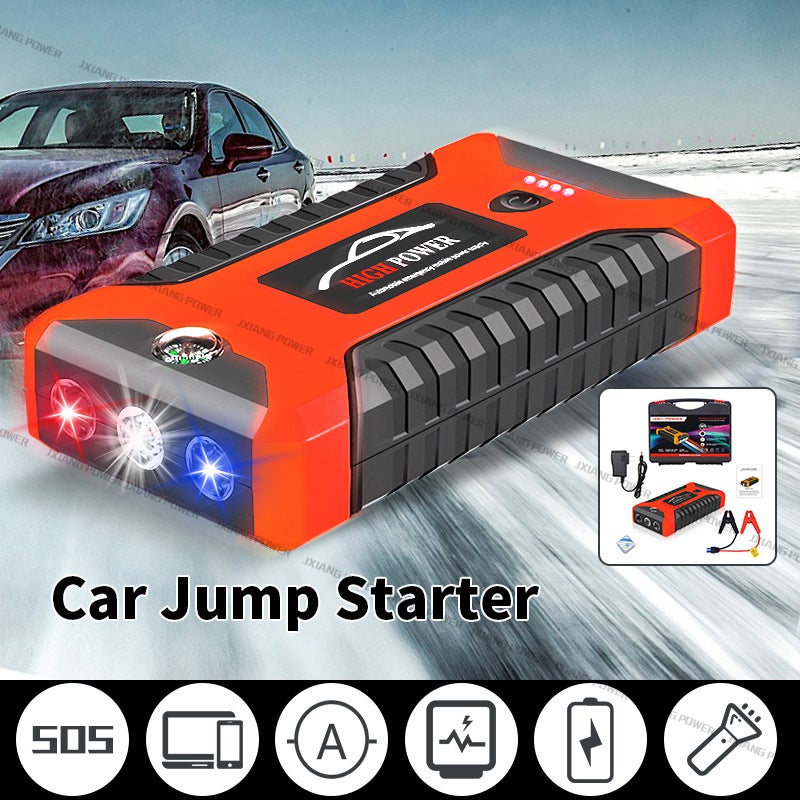 Car Emergency Start Power Supply 12V Medium And Thin Car Start Ignition Charging Treasure With Sos Light Rescue Power Supply - Image 3