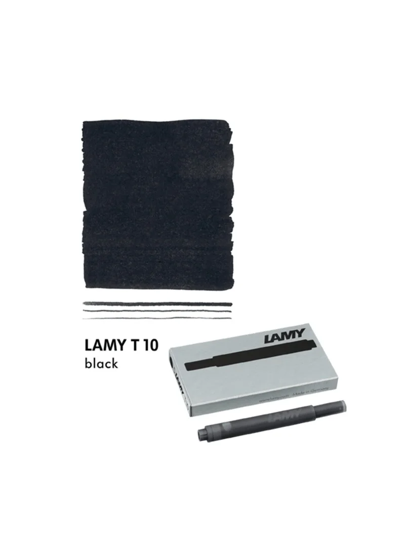 لامي LAMY T10 Fountain Pen Ink Cartridge Black Pack of 5 (T10-BK)