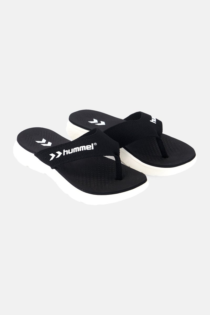Hummel Kids Boy Brand Logo Comfort Flip Flop Slippers, Black  - Image 1
