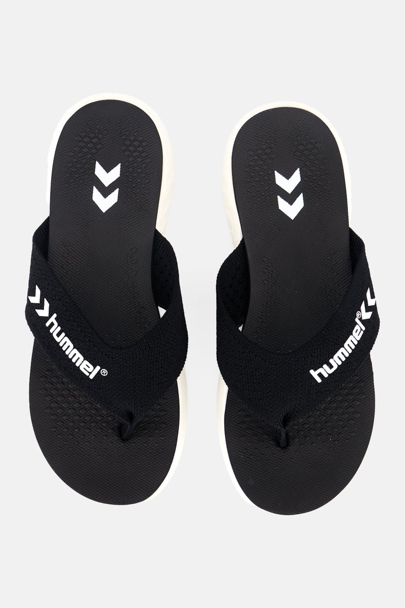 Hummel Kids Boy Brand Logo Comfort Flip Flop Slippers, Black  - Image 3