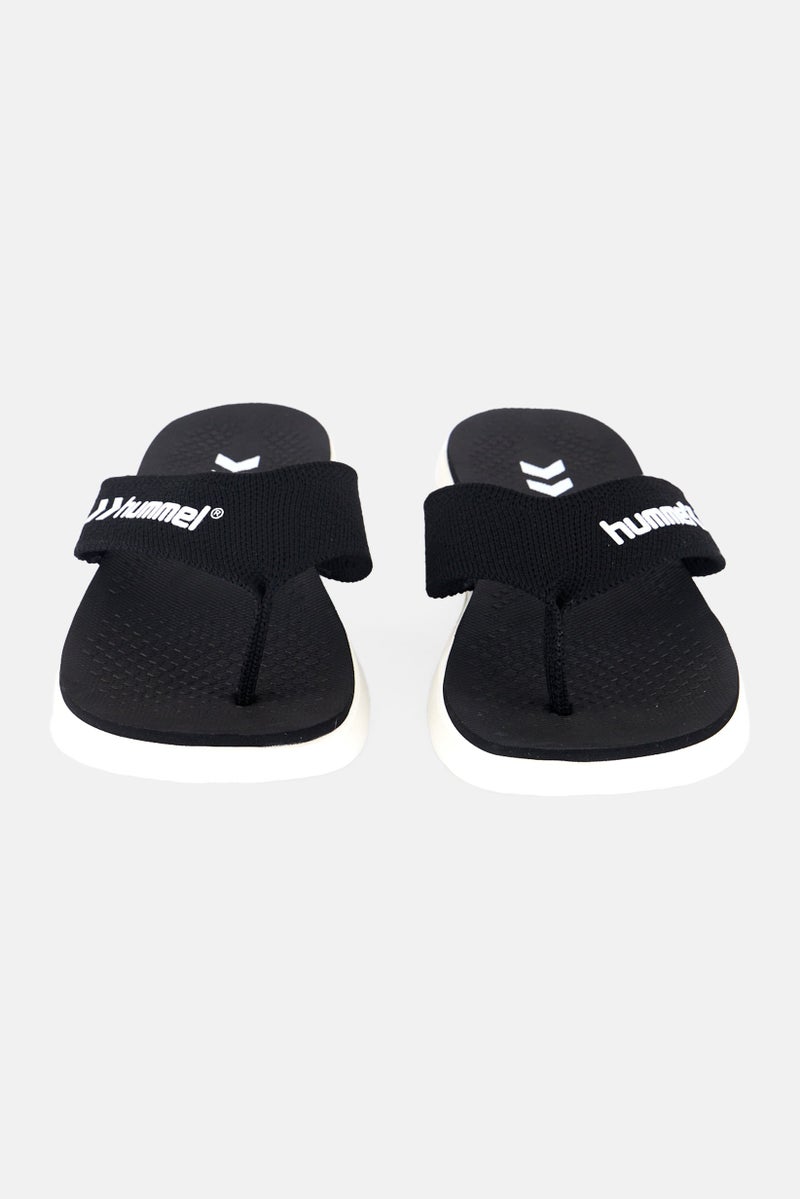 Hummel Kids Boy Brand Logo Comfort Flip Flop Slippers, Black  - Image 4