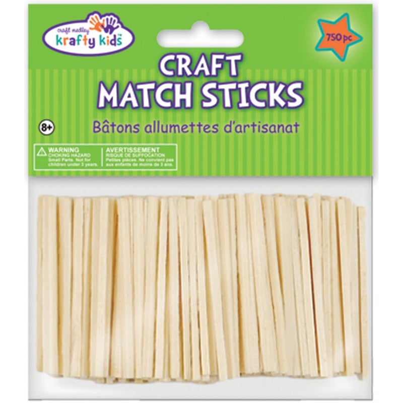 Multicraft Imports 2" Craft Match Sticks-Natural 750/Pkg, Multicolor - Image 1